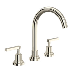 ROHL Lombardia® Widespread Lavatory Faucet With C-Spout In Polished Nickel