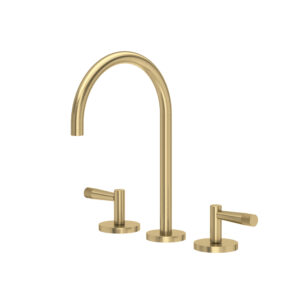 ROHL Amahle™ Widespread Lavatory Faucet With C-Spout In Antique Gold