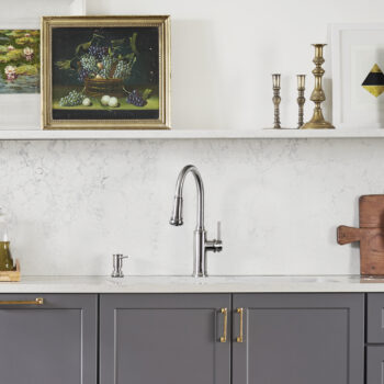 Blanco Empressa High Arc Pull-Down Dual-Spray Kitchen Faucet 1.5 GPM - Chrome - Image 3