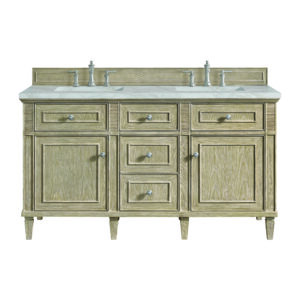 Lorelai 60" Double Vanity, Whitewashed Oak