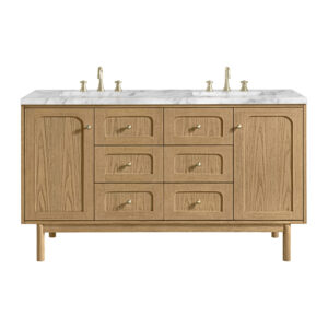 Laurent 60" Double Vanity, Light Natural Oak