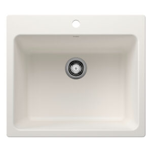 Blanco Liven SILGRANIT 25″ Single Bowl Dual Mount Laundry Sink – White