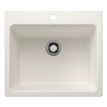 Blanco Liven SILGRANIT 25" Single Bowl Dual Mount Laundry Sink - White