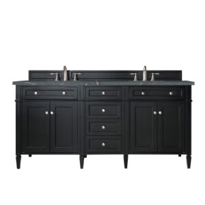 Brittany 72" Double Vanity, Black Onyx