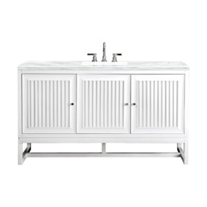 Athens 60" Single Vanity, Glossy White