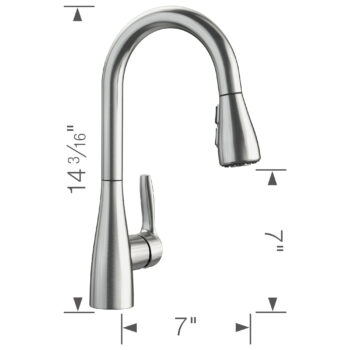 Blanco Atura Pull-Down Dual-Spray Bar Faucet 1.5 GPM - PVD Steel - Image 3