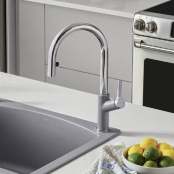Blanco Urbena Pull-Down Dual-Spray Kitchen Faucet 1.5 GPM - Chrome/Metallic Gray - Image 3
