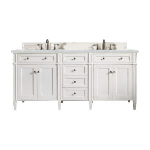 Brittany 72" Double Vanity, Bright White Vanity