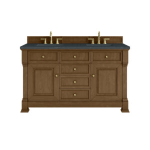 Brookfield 60" Double Vanity, Honey Oak