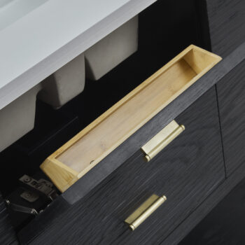 Lucian 48" Single Vanity, Carbon Oak w/ 3 CM Victorian Silver Quartz Top - Image 13