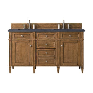 Brittany 60" Double Vanity, Saddle Brown