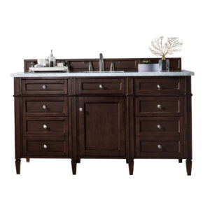 Brittany 60" Single Vanity, Burnished Mahogany