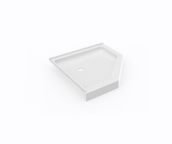 Swan 36 x 36 Swanstone Corner Shower Pan with Center Drain in White