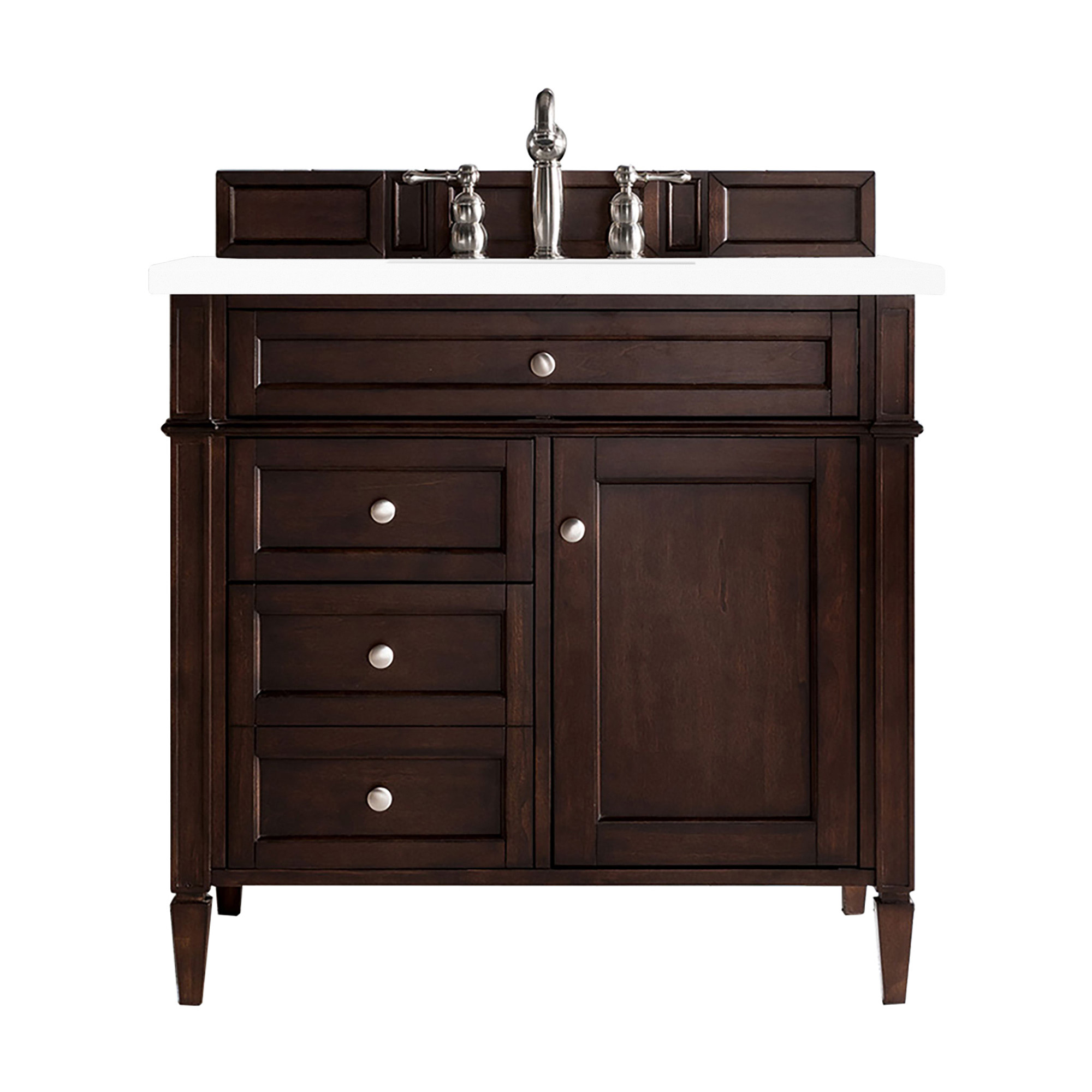 Brittany 36" Single Vanity, Burnished Mahogany
