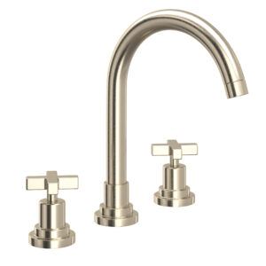 ROHL Lombardia® Widespread Lavatory Faucet With C-Spout In Satin Nickel