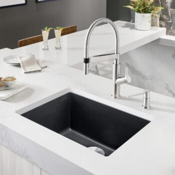 Blanco Precis SILGRANIT 24" Single Bowl Undermount Kitchen Sink - Anthracite - Image 2