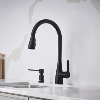 Blanco Atura Pull-Down Dual-Spray Bar Faucet 1.5 GPM - Matte Black - Image 2