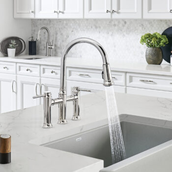 Blanco Empressa Pull-Down Dual-Spray Bridge Faucet 1.5 GPM - Chrome - Image 4