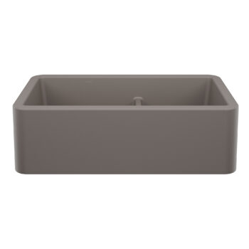 Blanco Ikon SILGRANIT 33" Double Bowl Apron-Front Farmhouse Sink with Low Divide - Volcano Gray