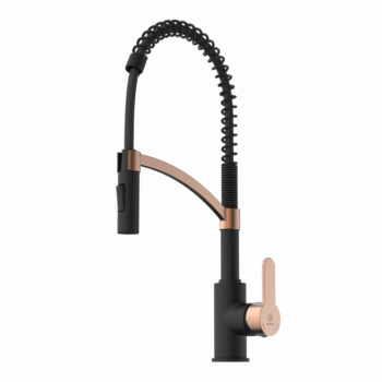 Wasserwerk Felis Semi-Pro Pull-Down Faucet Matte Black/Rosé Gold