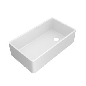 ROHL Allia™ 36″ Fireclay Single Bowl Farmhouse Apron Front Kitchen Sink In White
