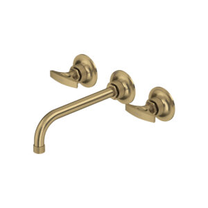 ROHL Graceline® Wall Mount Lavatory Faucet Trim In Antique Gold