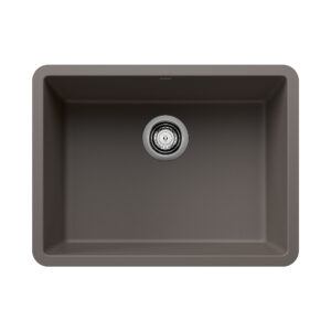 Blanco Precis SILGRANIT 24″ Single Bowl Undermount Kitchen Sink – Volcano Gray