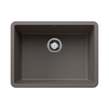 Blanco Precis SILGRANIT 24" Single Bowl Undermount Kitchen Sink - Volcano Gray