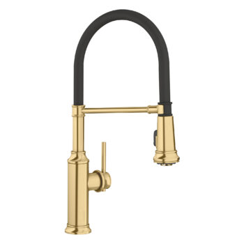 Blanco Empressa Semi-Pro Pull-Down Dual-Spray Kitchen Faucet 1.5 GPM - Satin Gold