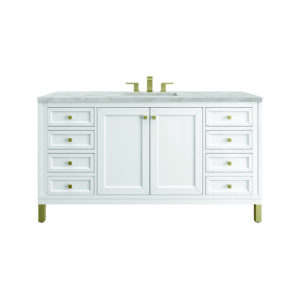 Chicago 60" Single Vanity, Glossy White
