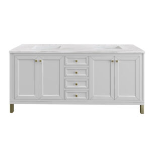 Chicago 72" Double Vanity, Glossy White