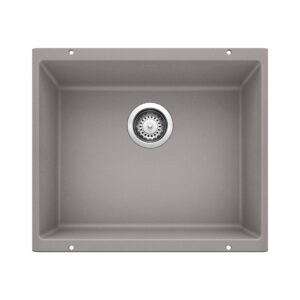 Blanco Precis SILGRANIT 21″ Single Bowl Undermount Kitchen Sink – Metallic Gray