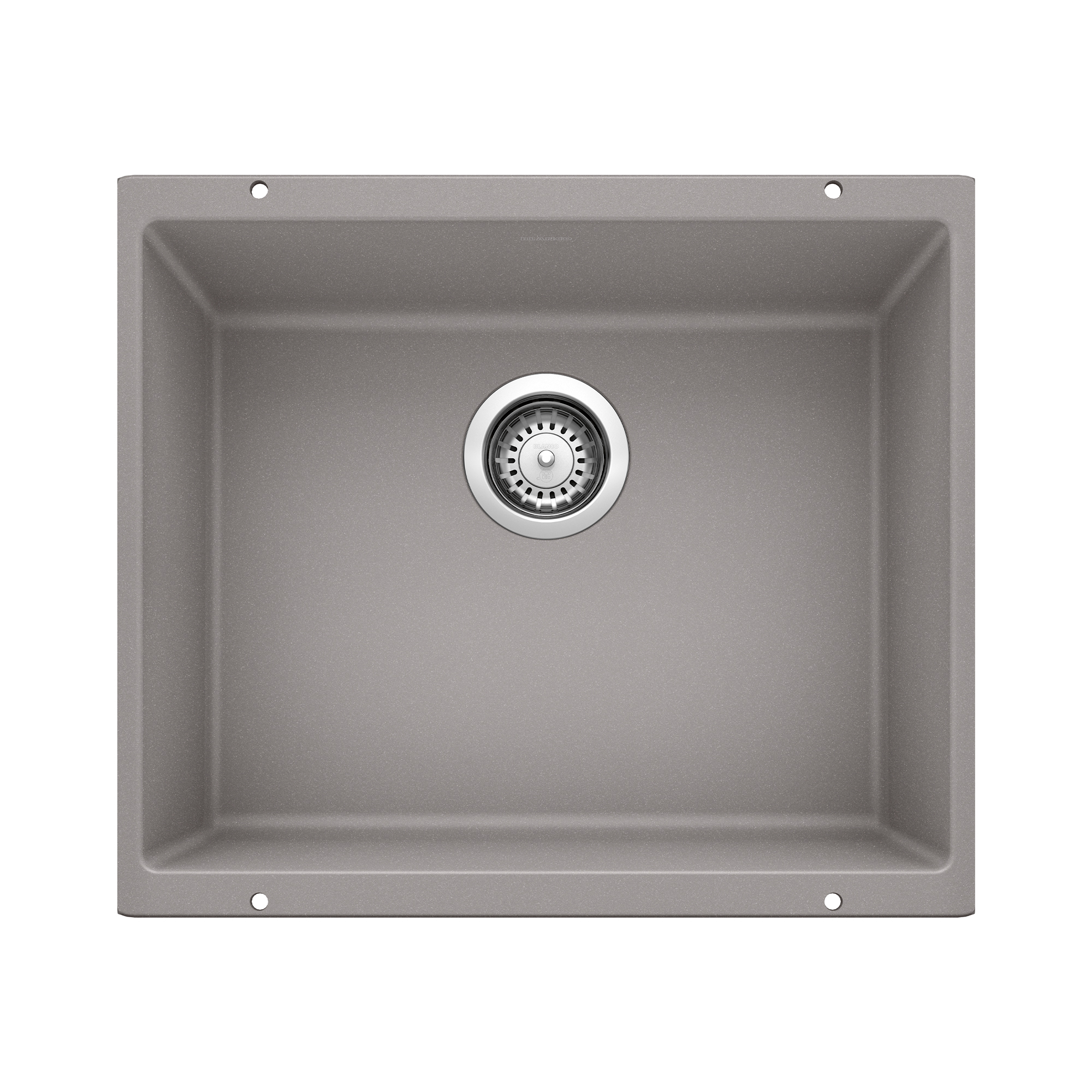 Blanco Precis SILGRANIT 21" Single Bowl Undermount Kitchen Sink - Metallic Gray