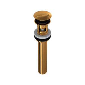 ROHL Lavatory Push Drain With Overflow In Italian Brass