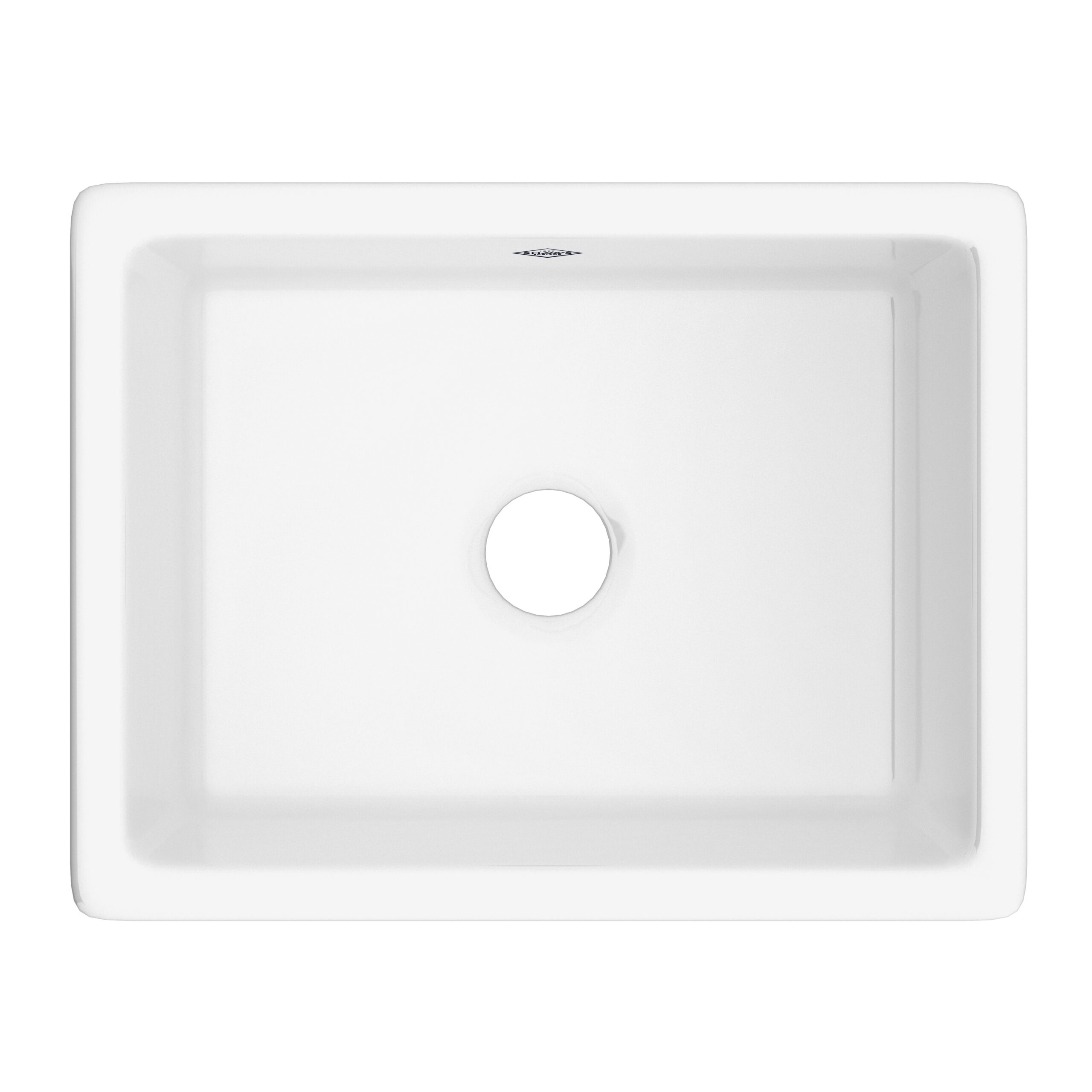 Shaws Shaker™ 23" Single Bowl Undermount Or Drop-in Fireclay Kitchen Sink In White (WH)