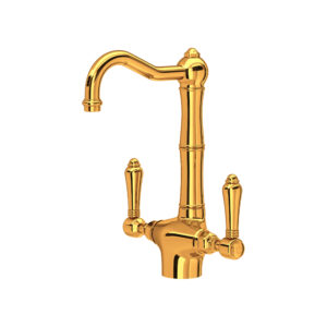 ROHL Acqui® Two Handle Bar/Food Prep Kitchen Faucet In Italian Brass