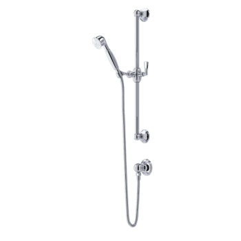 ROHL Handshower Set With 24" Slide Bar and Single Function Handshower In Polished Chrome