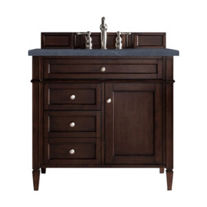 Brittany 36" Single Vanity, Burnished Mahogany