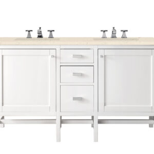 Addison 60" Double Vanity, Glossy White