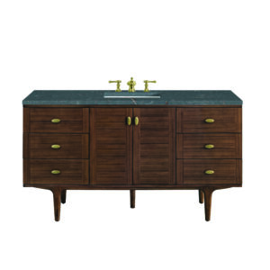 Amberly 60" Single Vanity, Mid-Century Walnut