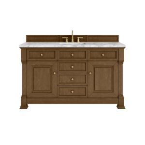Brookfield 60" Single Vanity, Honey Oak