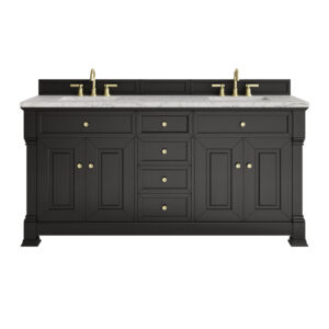 Brookfield 72" Double Vanity, Black Onyx