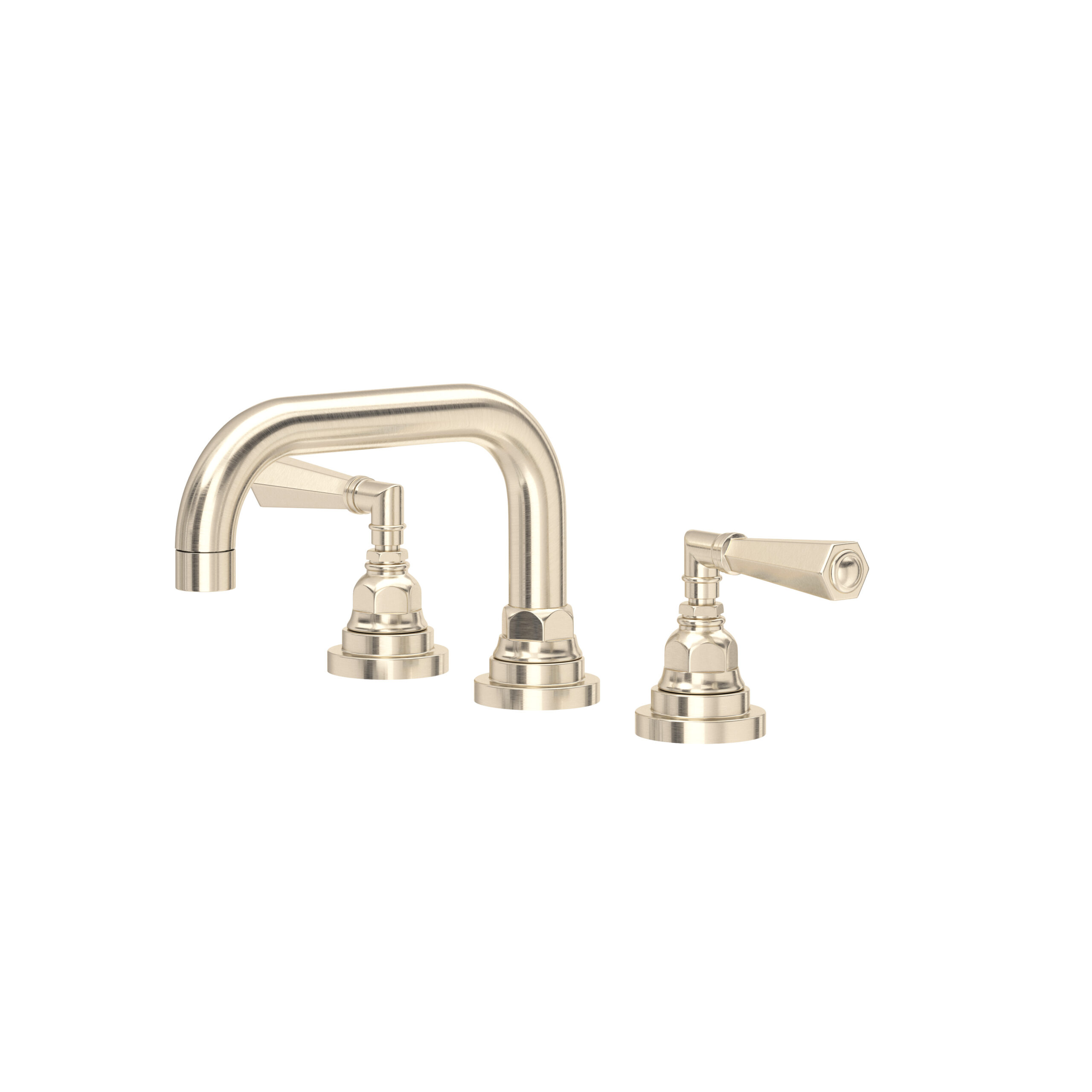 ROHL San Giovanni™ Widespread Lavatory Faucet With U-Spout In Satin Nickel