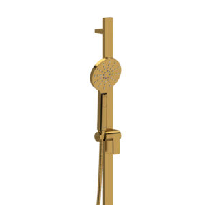 Riobel Handshower Set With 32″ Slide Bar and 4-Function Handshower In Brushed Gold