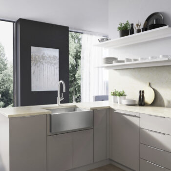 Blanco Quatrus R15 25" Single Bowl Apron-Front Stainless Steel Farmhouse Sink - Image 3