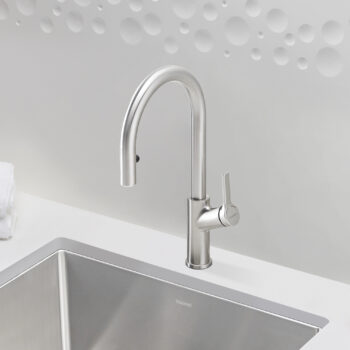 Blanco Urbena Pull-Down Dual-Spray Kitchen Faucet 1.5 GPM - Classic Steel - Image 2