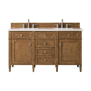 Brittany 60″ Double Vanity, Saddle Brown