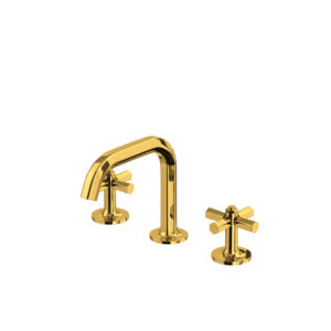 ROHL Modelle™ Widespread Lavatory Faucet With U-Spout In Unlacquered Brass