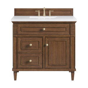 Lorelai 36″ Single Vanity, Mid-Century Walnut