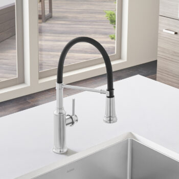 Blanco Empressa Semi-Pro Pull-Down Dual-Spray Kitchen Faucet 1.5 GPM - PVD Steel - Image 7
